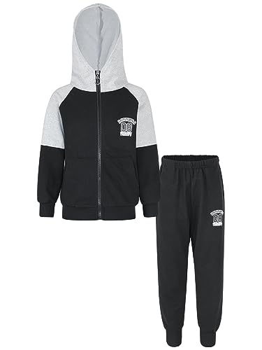 YiZYiF Kids Youth Boys Sweatsuit Tracksuit Set Zip Hoodie Sweatshirt and Jogger Sweatpants Sets Outfits3
