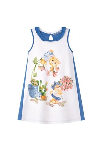 Robe d'été sans manches fille imprimée - Style décontracté quotidien