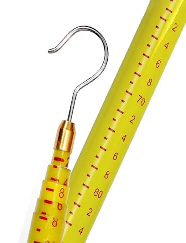 Adjustable Height Measuring Stick for Electricians, Non-Conductive Measuring Rod for Telecom, Construction & Forestry, Includes Carrying Bag (26.2ft)
