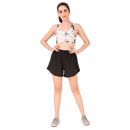 Image of Oysters Women's 2 in 1 Running Skirt Shorts Quick Dry Gym Athletic Workout Shorts for Women (XL, Black)