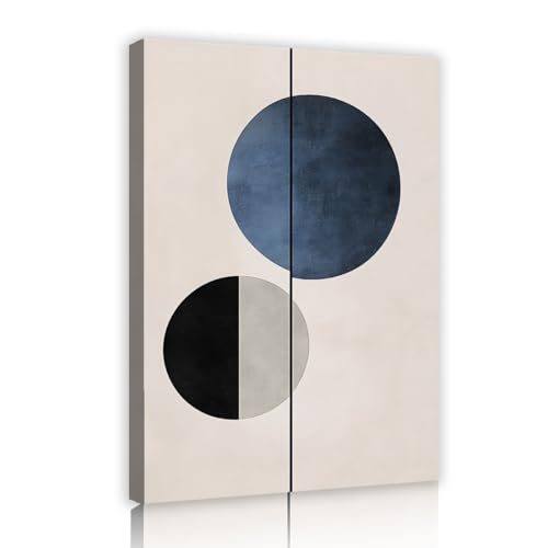 Art mural abstrait circulaire TOANGWALL | Toile géométrique moderne 30x45cm