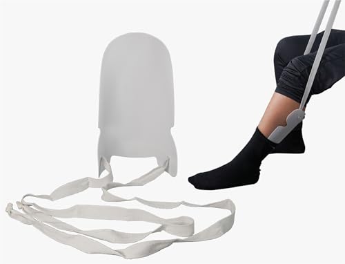 Aidapt Gutter Style Sock Aid Easy Pull On Assistance for Elderly Back Pain Disabled Hip Replacement Post Surgery Guidance Straps Dressing Aid Compression Socks Pregnant Flexible