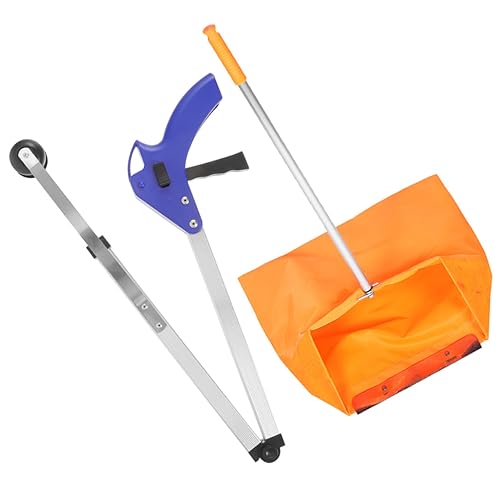 LALAFINA 1juego Recogedor De Portátil y Herramienta Para Recoger Desechos Agarrador De De Diseño Ergonómico Para Interiores y Exteriores Pala Antiviento