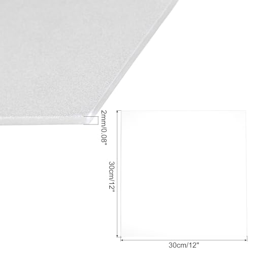 Image of ABS Plastic Sheet 12 x 12 Inch,Flexible Plastic Sheets 1 /12 Inch Thick Thermoplastic Sheet with Leather Texture Transparent for DIY Crafts Decors