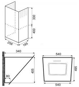 Dunstabzugshaube 50 cm Exquisit KFD 607-2L mit LED-Beleuchtung