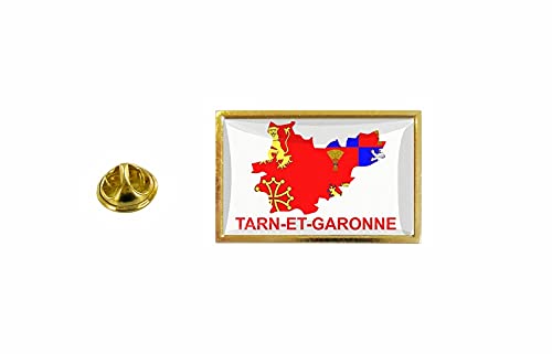 Pin's Badge Drapeau Pays Carte Département Tarn-et-Garonne - Taille 2,2x1,6 Cm, Résine Époxy