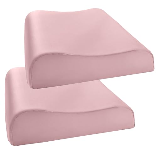 Image of 100% Tencel Lyocell Pillowcases | Cooling Pillowcases for Memory Foam, Cervical, Neck and Contour Pillows | Softer Than Cotton and Linen (Pink - 2 Pack, 20 inch x 12.5 inch x 4 inch /3 inch)