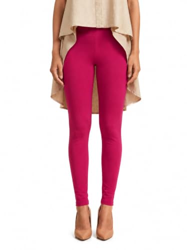 Image of Women's Cotton Lycra Ankle Length Leggings | Regular Rise, Soft 4 Way Stretch Fabric | Casual & Ethnic Wear