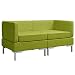 Goliraya 2 Sofás modulares en Tela Gris Oscuro/Verde/Gris Taupe, sofá Modular Moderno...
