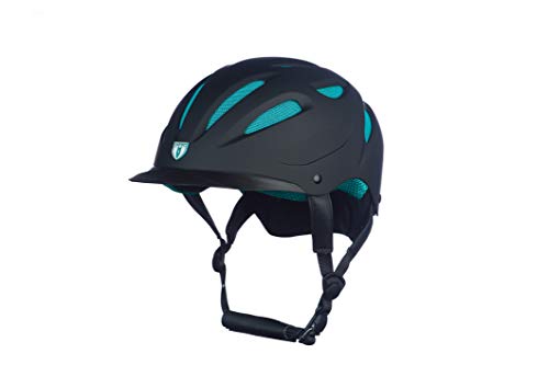 Tipperary Equestrian Horse Riding Helmet - Sportage Hybrid - Lightweight Cooling Horseback Riding Apparel - Adjustable Safety Helmet With Superior Air Flow - Black/Teal - Xs #TOP12