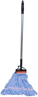 Nine Forty Commercial USA Looped End Wet Mop Head with Aluminum Extension Handle