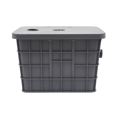 10LBS Commercial Grease Interceptor, Stainless Steel Grease Trap 13 Gallon Under Sink Grease Trap Waste Water Oil-water Separator for Restaurant, Cafe, Canteen, Factory, Kitchen