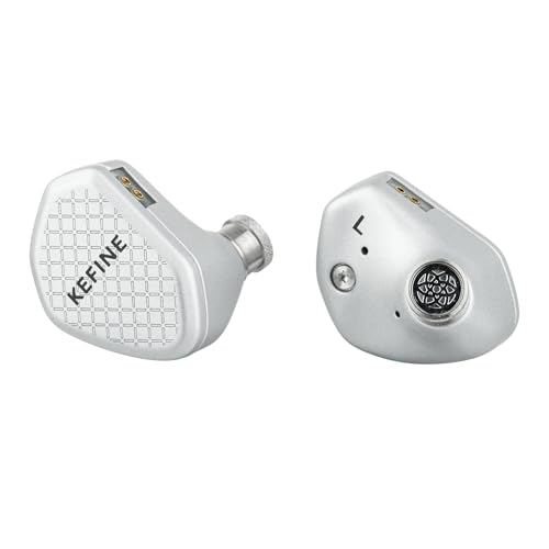 Image of Linsoul Kefine Klean in Ear Monitor,10mm DLC Diaphragm Dynamic Driver HiFi Earphones,Wired Gaming Earbuds,Replaceable Nozzles,Detachable Silver-Plated Cable for Audiophile (No Mic 3.5mm, Silver)