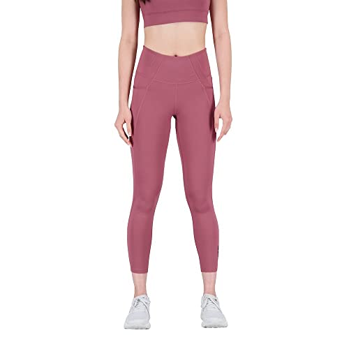 New Balance Women's Transform Shape Shield 7/8 Tight, Washed Burgundy, X-Large