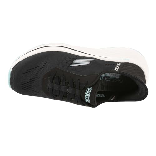 Skechers Women's Max Cushioning Elite 2.0 Vanish Hands Free Slip-Ins Sneaker, Black/Blue, 5