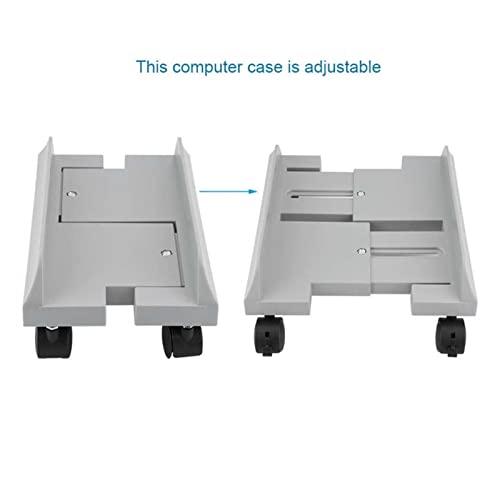 Soporte para CPU de chasis de computadora con polea activa, ajustable, para escritorio (pequeño) miniatura 3