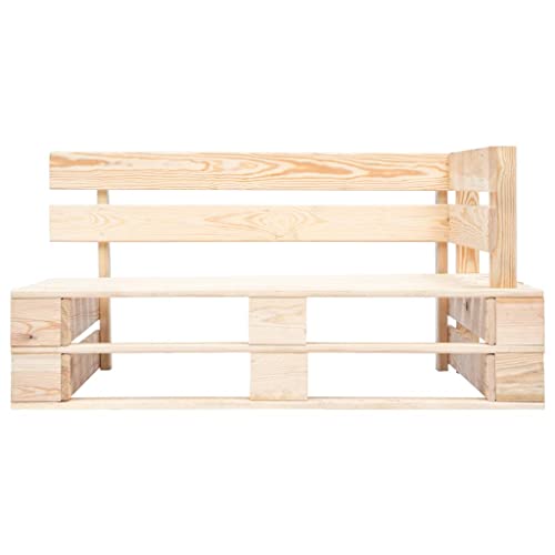 Canapé d'angle en palettes modulable avec coussin extérieur pour terrasse - 5
