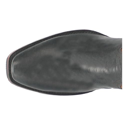 Dingo Mens True Grit Embroidered Square Toe Casual Boots Mid Calf - Black4