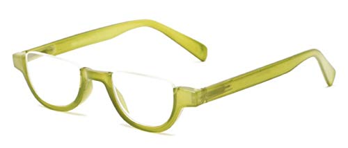 Image of The Shay Colorful Semi-Rimless Half Reader Reading Glasses, 2.25 Green