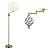 JONATHAN Y JYL3094A Aveiro 61.5" Classic Midcentury Iron LED Floor Lamp Farmhouse Shabby Chic Standing Reading Lamp for Bedroom Living Room Office LED Bulb Included, Brass Gold