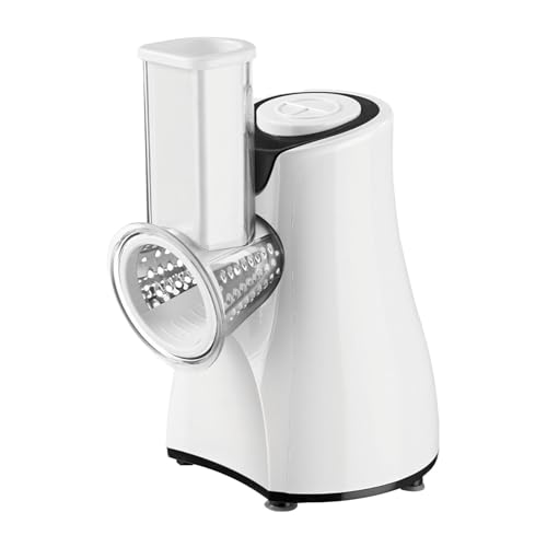 KiBcsLic Ralador elétrico de queijo, fatiador de vegetais 5 em 1, fabricante automático de saladas, fatiador elétrico, para frutas e vegetais, uso