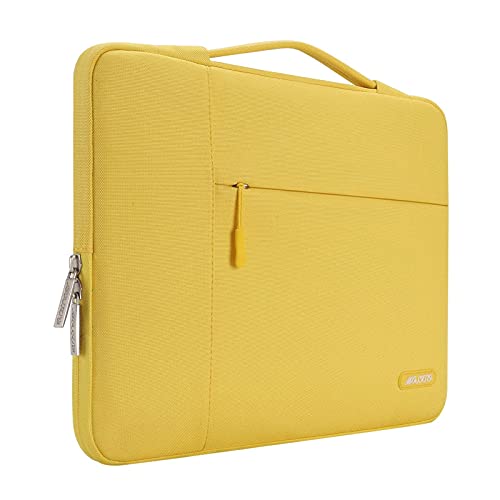 Image of MOSISO Laptop Case 13 inch, 13 inch Laptop Sleeve with Handle Compatible with MacBook Air 13 M4 M3 M2 M1 2025-2018 / Pro 13 M2 M1 2025-2016, Polyester Multifunctional Computer Bag, Yellow