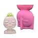 appuivbt Succulents Flower Pot Resin Mold,Human Head Plant Pot Cement Gypsum Silicone Molds,DIY Concrete Clay Mould