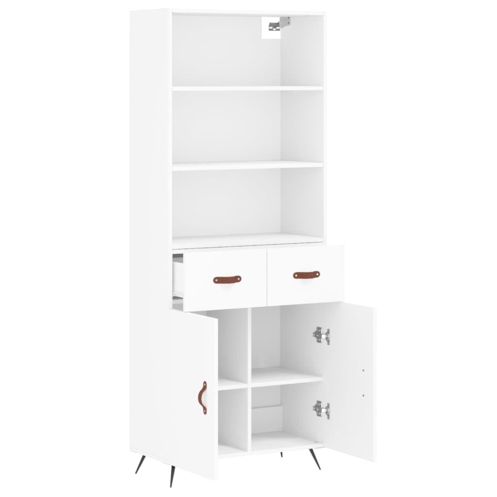 Credenza Bianca 69,5 x 34 x 180 cm drewno wielowarstwowe