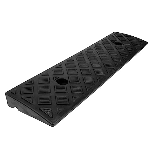 Vaguelly Driveway Curb Ramp 19.68 Inch Threshold Ramp for Cars Motorcycles Loading Dock Non-Slip Plastic Door Sill Mat