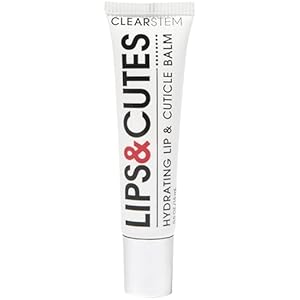 CLEARSTEM LIPS&CUTES Lip Balm & Cuticle Care – Multi-Tasking Hydrating Balm with Peptides, Vitamin E & Green Tea – Lip Care Products & Cuticle Balm Essentials for Daily Soothing & Nourishing Routine