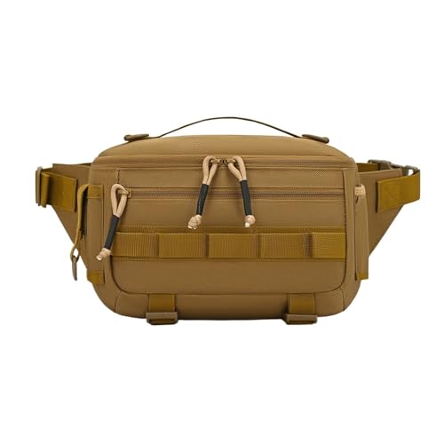 TABAGFKFNV Angeln Brust Taille Tasche Taktische Outdoor Reise Sport Köder Taschen Jagd Camping Wandern Radfahren Pack(Khaki)