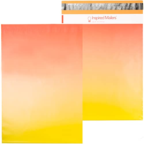 Image of Inspired Mailers - Poly Mailers 10x13-100 Pack - Sunset Ombre - Shipping Bags for Clothing - Large Mailing Envelopes - Shipping Envelopes - Package Bags - Poly Bags 10x13