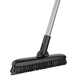 MR.SIGA Heavy Duty Grout Scrub Brush with Long Handle, Shower Floor Scrubber for Cleaning, Tile Scrub Brush with Stiff Bristles
