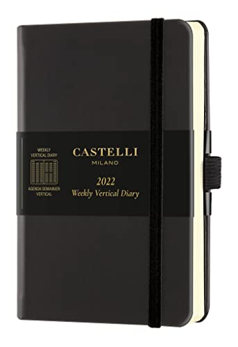 Agenda 2022 semainier vertical poche Aquarela black sepia