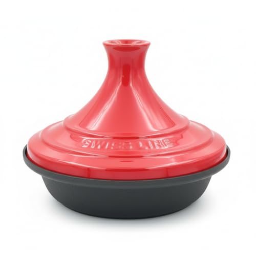Swiss Line Switzerland – Tajine – 30 cm – Keramiek – Inclusief inductie (Rood)