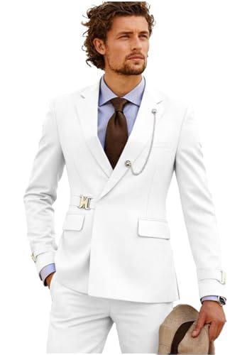 Men's 2 Pieces Suit Slim Fit Formal Blazer Pants Sets Wedding Prom Tuxedo