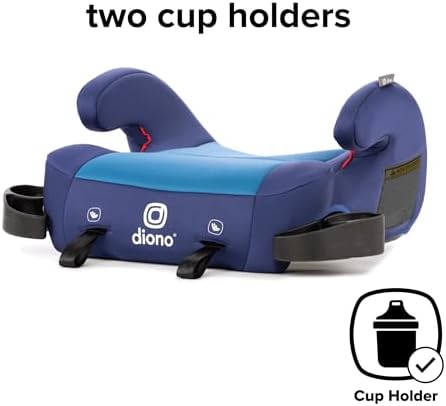 Diono Solana 2 XL 2022, Dual Latch Connectors, Lightweight Backless Belt-Positioning Booster Car Seat, 8 Years 1 Booster Seat, Blue - 5
