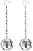 Rave Envy Disco Ball Earrings for Women - 70's, Silver, Size One Size Fits Most