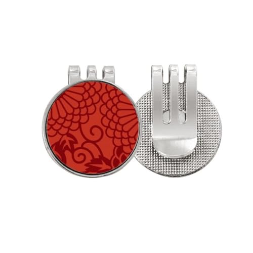 Marqueur de balle de golf magnétique émail à motif fleurs japonaises, cadeau idéal golfeur