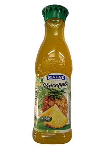 Image of Mala's Crush Pet Bottle Natural and Real Fruit Extracts Pet Bottle, Pineapple, 1000 Gram