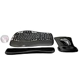 Logitech MK550 Comfort Wave Wireless Keyboard & Mouse Combo Travel Home Office Modern Bundle with...