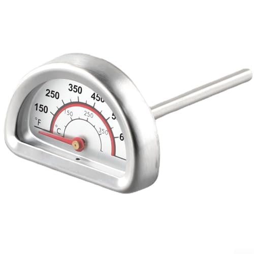 BBQ Ofenthermometer Edelstahl Kochlehre mit Dual-Skala in Celsius und Fahrenheit, für langlebiges halbrundes Bimetall-Design für BBQ Ofenthermometer Edelstahl Kochlehre mit Dual-Skala in Celsius und Fahrenheit, für langlebiges halbrundes Bimetall-Design für