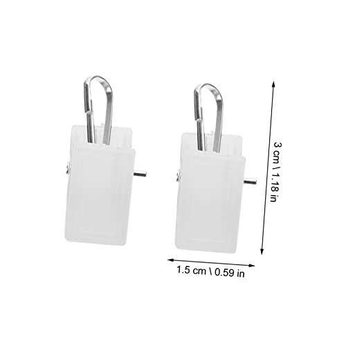 Clip de cortina de ducha ganchos decorativos VILLFUL de plástico 80 uds 6
