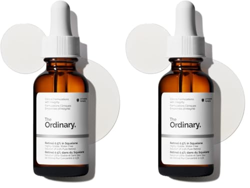 Image of The Ordinary Retinol 0.5% in Squalane - Intermediate Retinol Serum for the Face That Is Anti-Aging and Skin Smoothing, 30ml (Pack of 2)