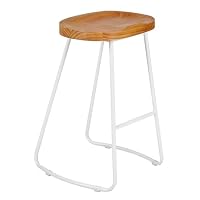 バースツール 木製円形座面　しー二脚 Amazon｜VECELO カウンタースツール 木製 バースツール 高さ61cm
