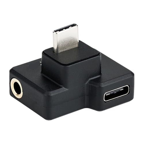 互換性がありますDJI Osmo Action 1対応 - 充電/データサポート付き3.5mm USB-Cマイクアダプター