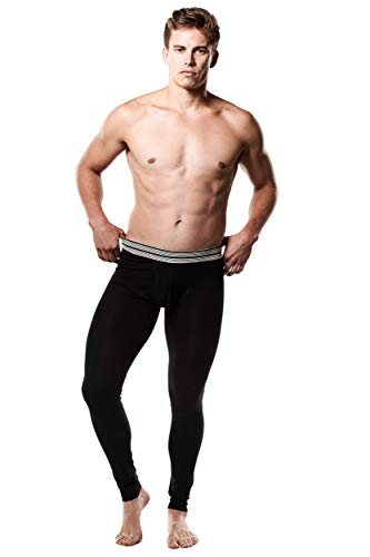 Mr. Davis Comfort Fit Black Bamboo Viscose Long John Underwear
