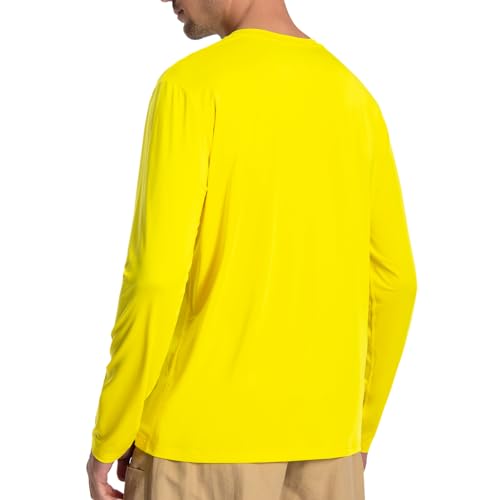 Men’s UPF 50+ Lightweight Long Sleeve Casual T-Shirt Quick Dry UV Sun Protection for Outdoor Beach Hiking Fishing Exercise4