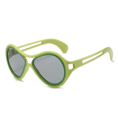 UDNDASBE - Gafas de sol para hombre de doble puente, retro, degradado, con sombras, UV400, gafas de sol huecas para mujer, Negro