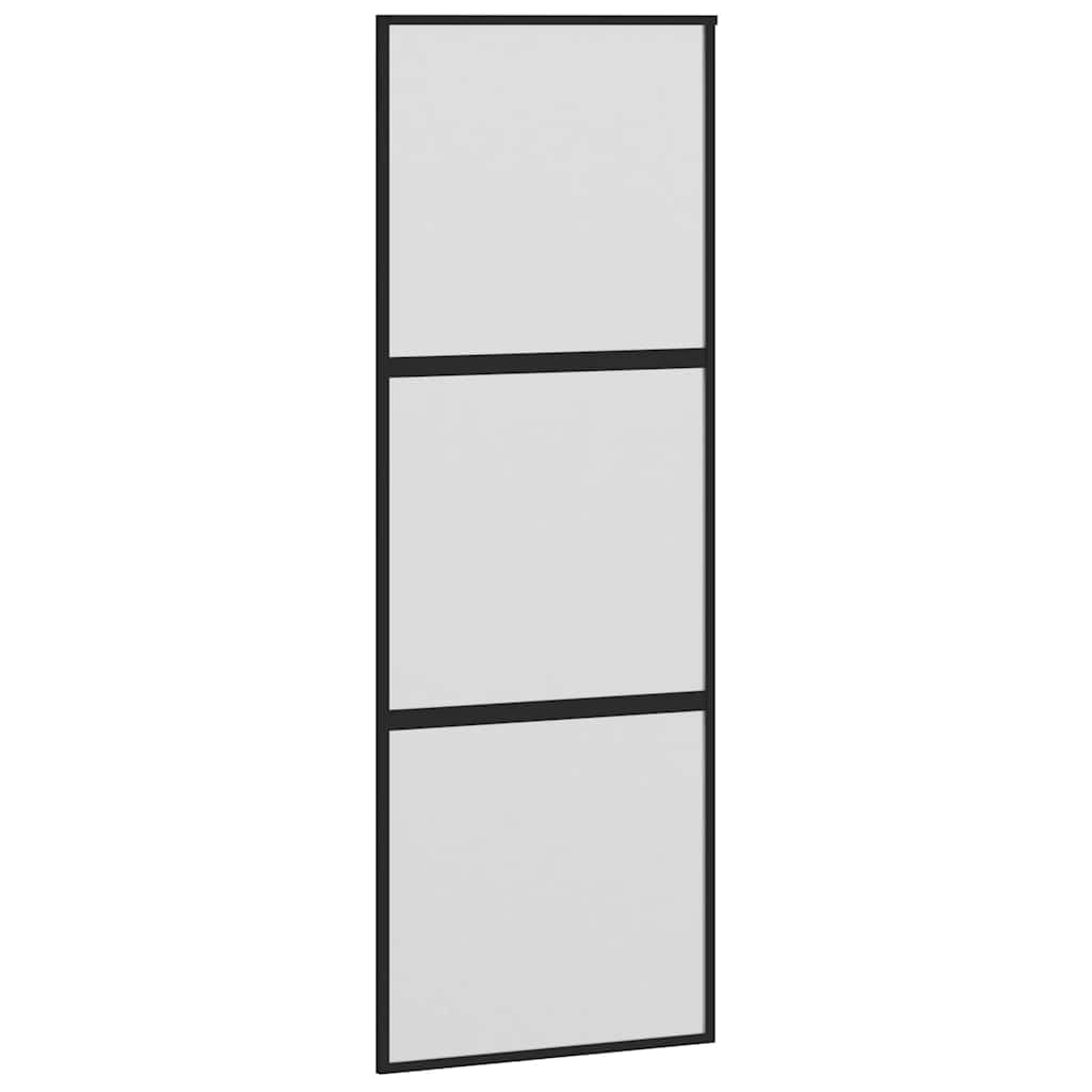 ACAGALA Puerta corredera de cristal, 76 x 205 cm, puerta corredera con herraje, puerta interior, juego completo con riel y puerta de cristal, separador de espacios, puertas correderas interiores